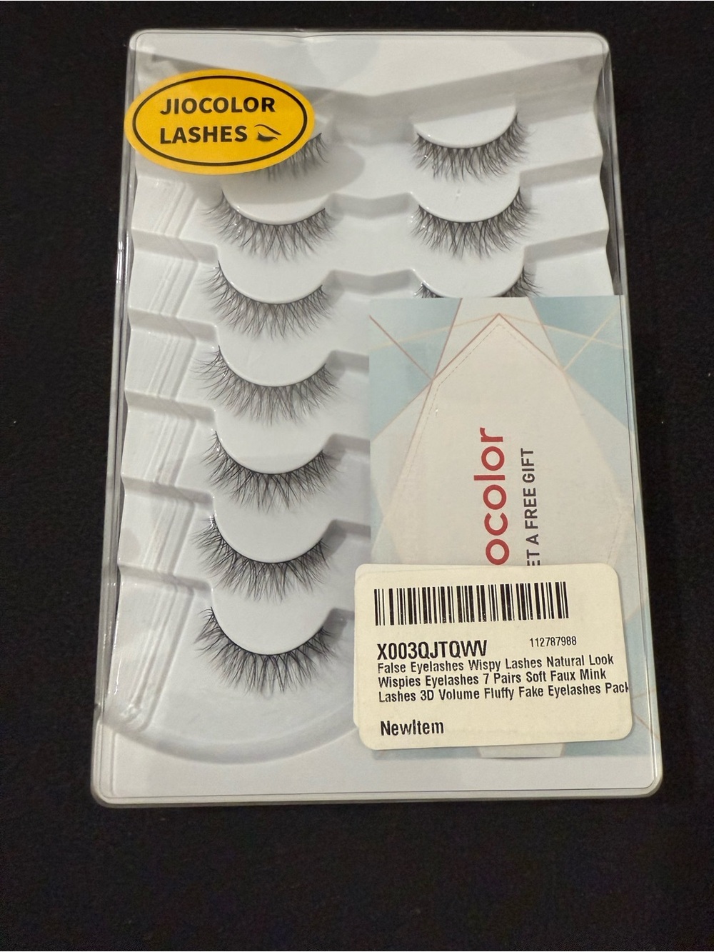 Jiocolor Lashes 7-Pair Natural Black False Eyelashes